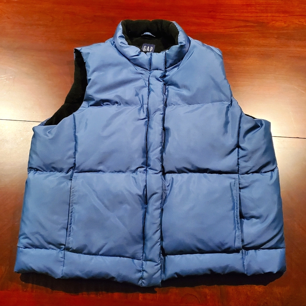 37b) GAP Y2K Puffer Down Feathers & pockets Sz. L